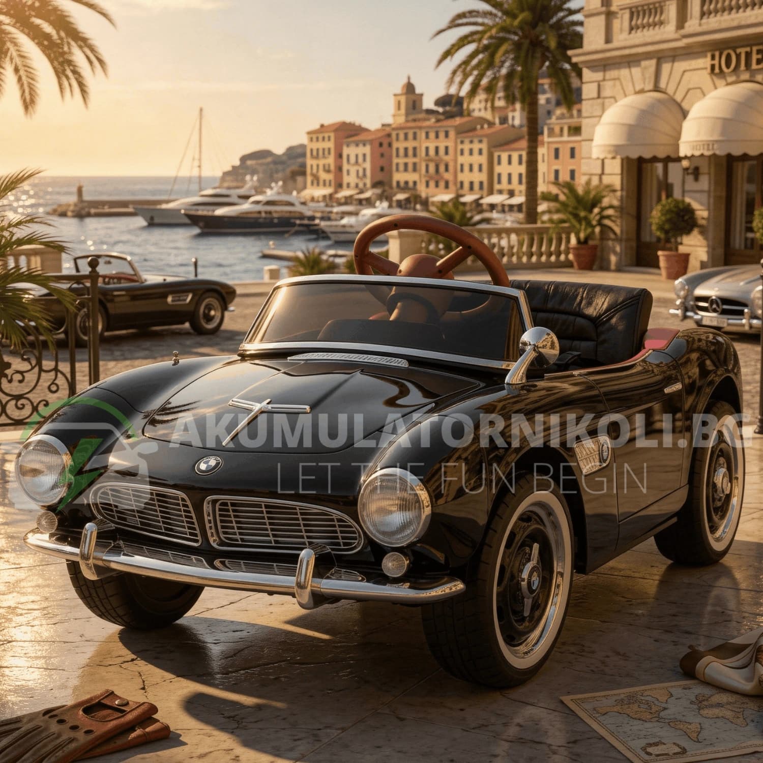 Αδειοδοτημένο ηλεκτροκίνητο αυτοκίνητο BMW 507 Retro, 70W, 12V/7Ah, R/C 2.4, ελαστικά EVA