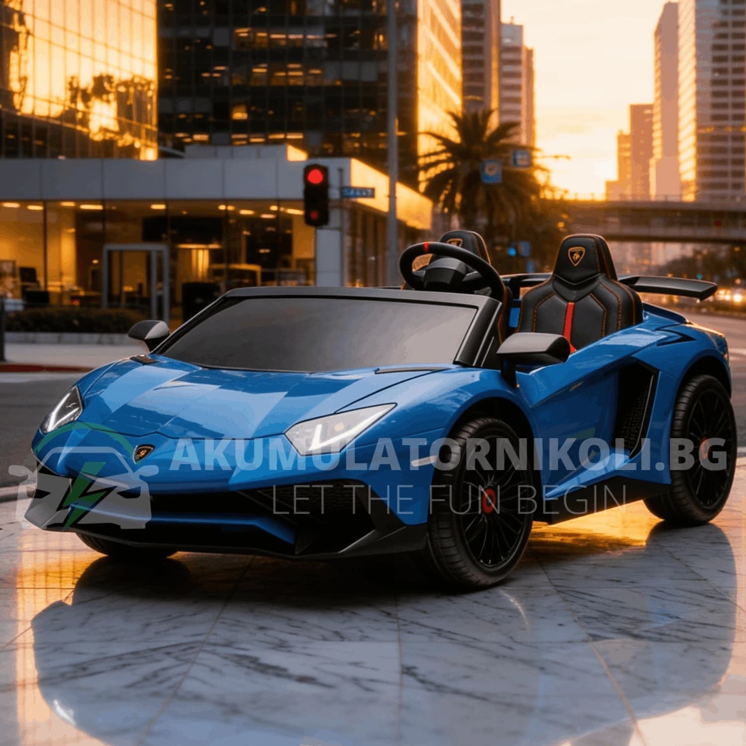 Αδειοδοτημένο ηλεκτροκίνητο αυτοκίνητο Lamborghini Aventador, 24V, 300W, R/C 2.4 G, ελαστικά EVA