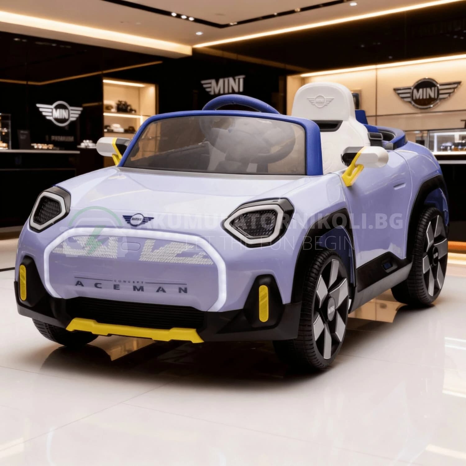 Αδειοδοτημένο ηλεκτροκίνητο αυτοκίνητο Mini Concept Aceman, 160W, 24V7Ah, R/C 2.4G, ελαστικά EVA