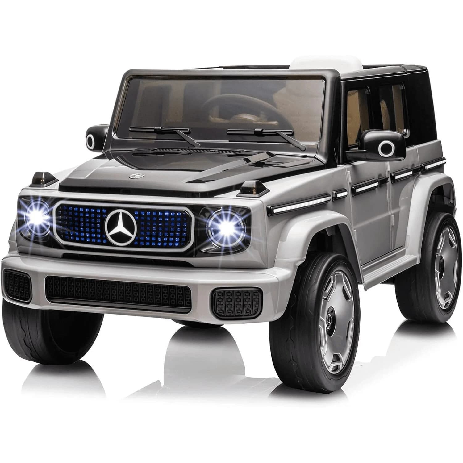 Αδειοδοτημένο ηλεκτροκίνητο τζιπ Mercedes EQG 2026, 140W, 4x4, 12V/9Ah, ελαστικά EVA