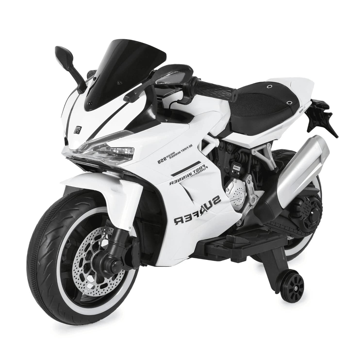 Ηλεκτροκίνητη μηχανή Surfer, 12V/7Ah, MP3, καθίσματα PU, βοηθητικές ρόδες