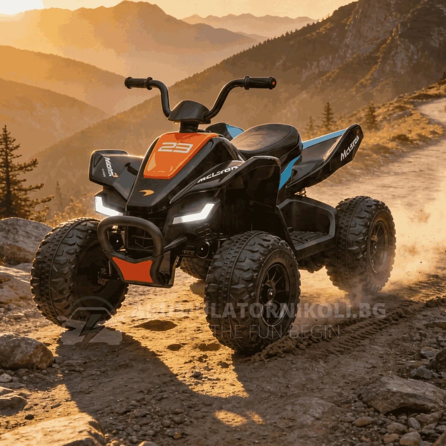 Αδειοδοτημένο ηλεκτροκίνητο ATV McLaren 2026, 200W, 4x4,12V/10Ah, ελαστικά EVA, MP3, RC 2.4G