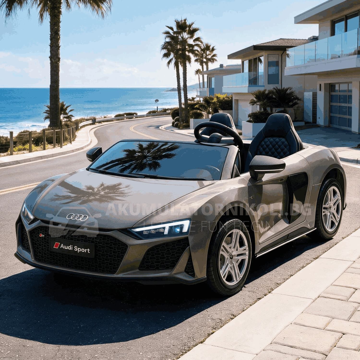 Αδειοδοτημένο ηλεκτροκίνητο αυτοκίνητο Audi R8 Premium, 400W, 24V/14Ah, ελαστικά EVA, MP3, R/C 2.4G