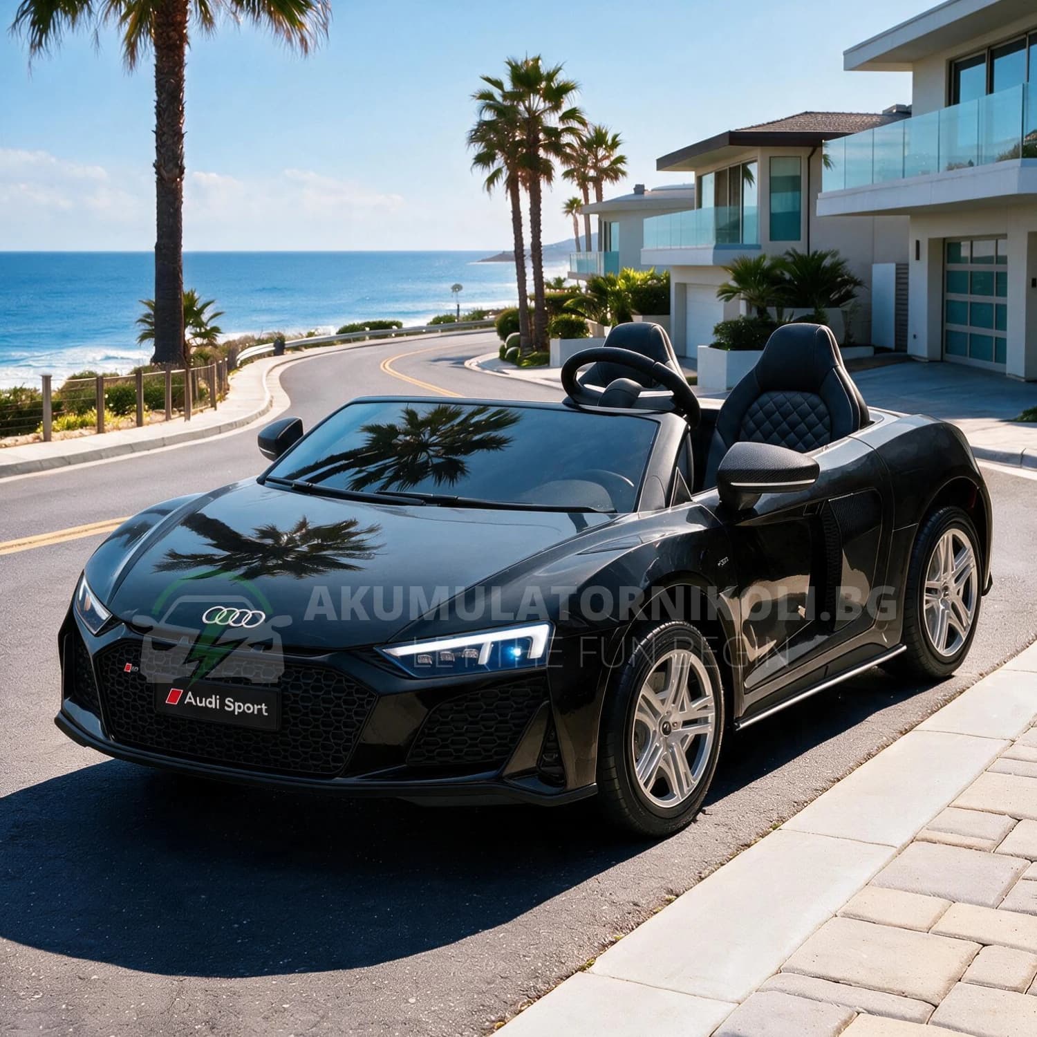 Αδειοδοτημένο ηλεκτροκίνητο αυτοκίνητο Audi R8 Premium, 400W, 24V/14Ah, ελαστικά EVA, MP3, R/C 2.4G