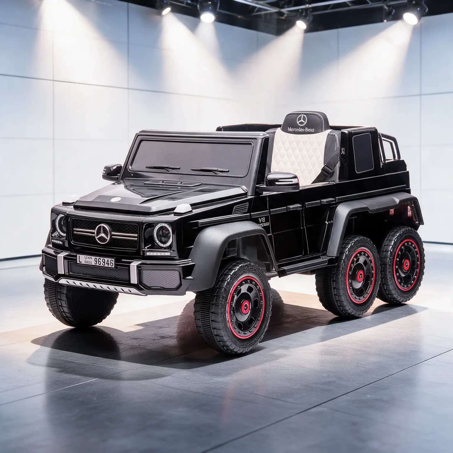 Αδειοδοτημένο ηλεκτροκίνητο τζιπ Mercedes G63 AMG, 12V/10Ah, 6x6, 210W, ελαστικά EVA, R/C, MP3