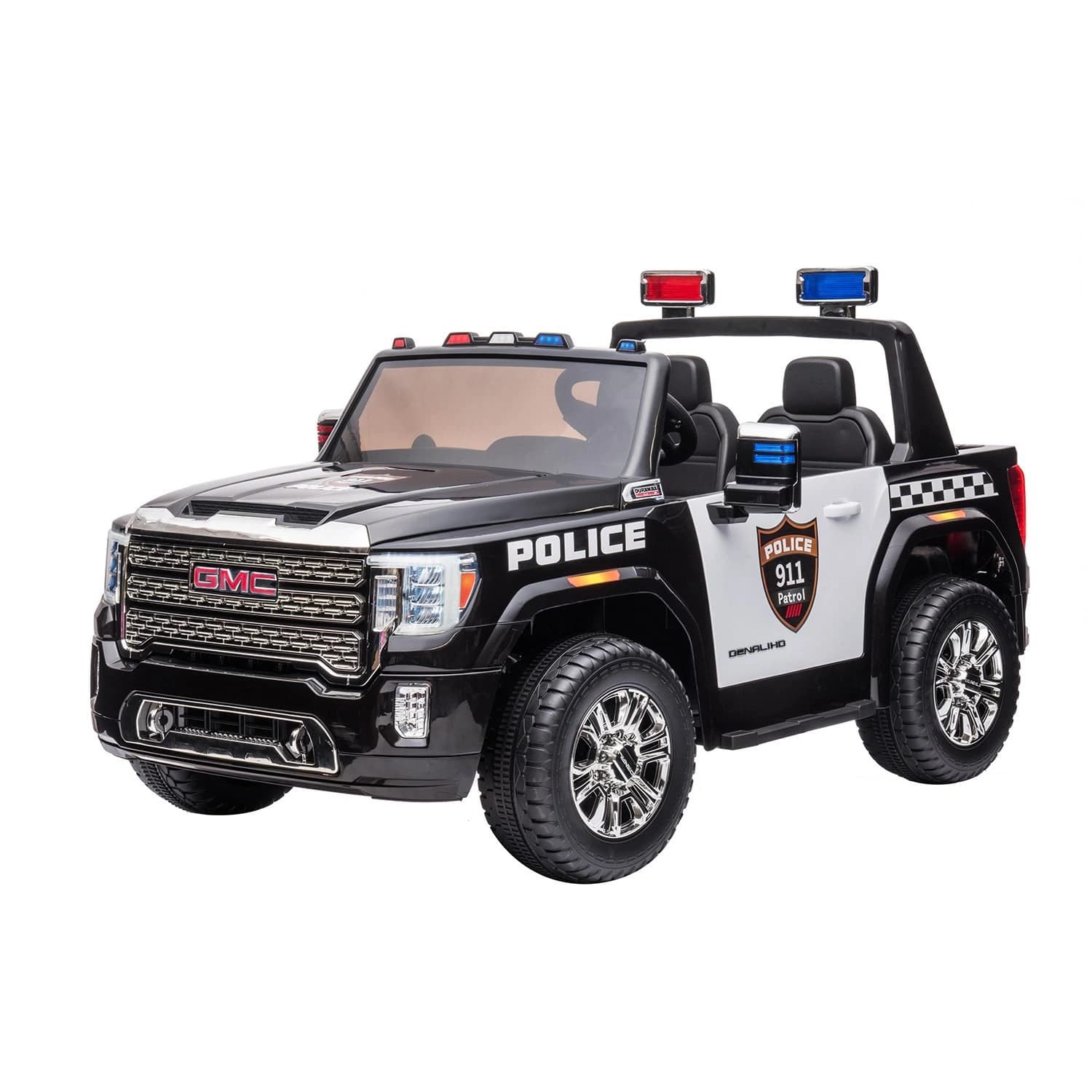 Αδειοδοτημένο ηλεκτροκίνητο τζιπ GMC Police, 70W, 12Vx7Ah, R/C 2.4 G, ελαστικά EVA