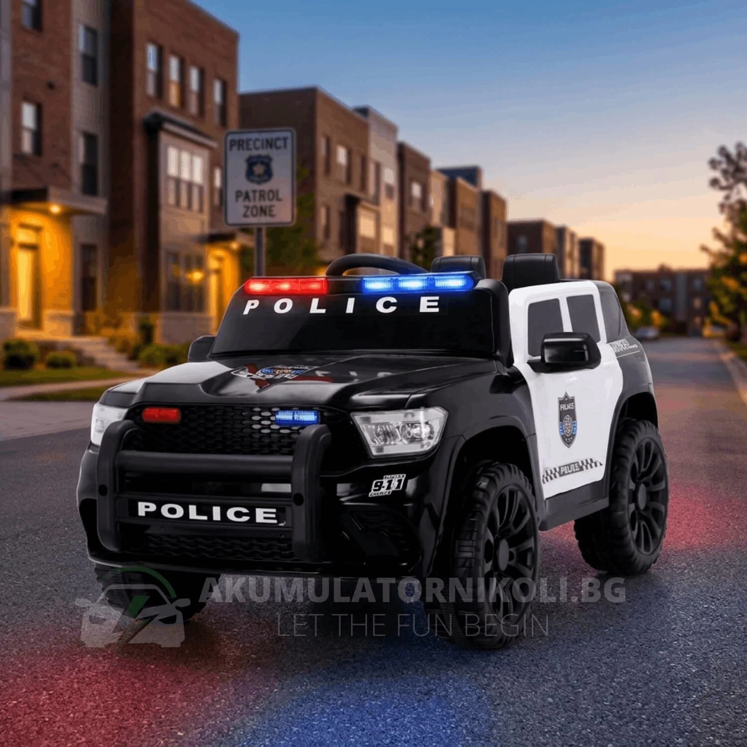 Παιδικό ηλεκτροκίνητο τζιπ, Police, 120W, 12V/7Ah, R/C 2.4G, ελαστικά EVA
